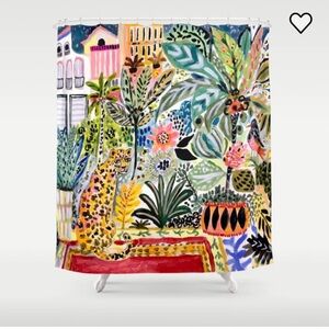 Society6 Karen Fields Tiger in the City shower curtain